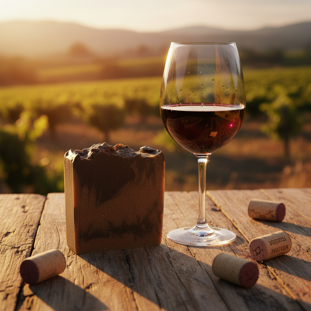 Ashes & Wine | Jabón Artesanal con Carbón Activado y Aroma Merlot