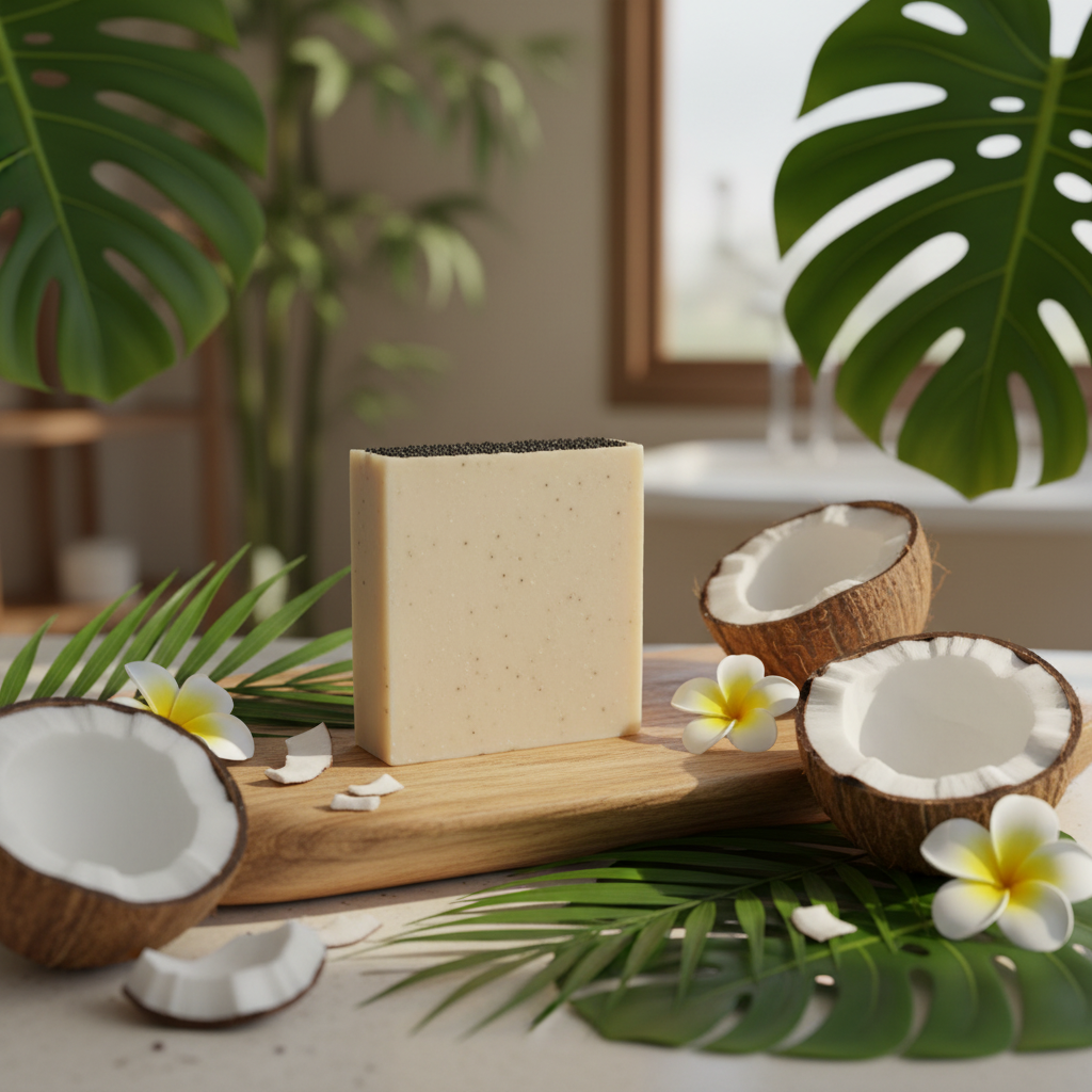Coco Tropical | Jabón Artesanal con Aroma de Coco