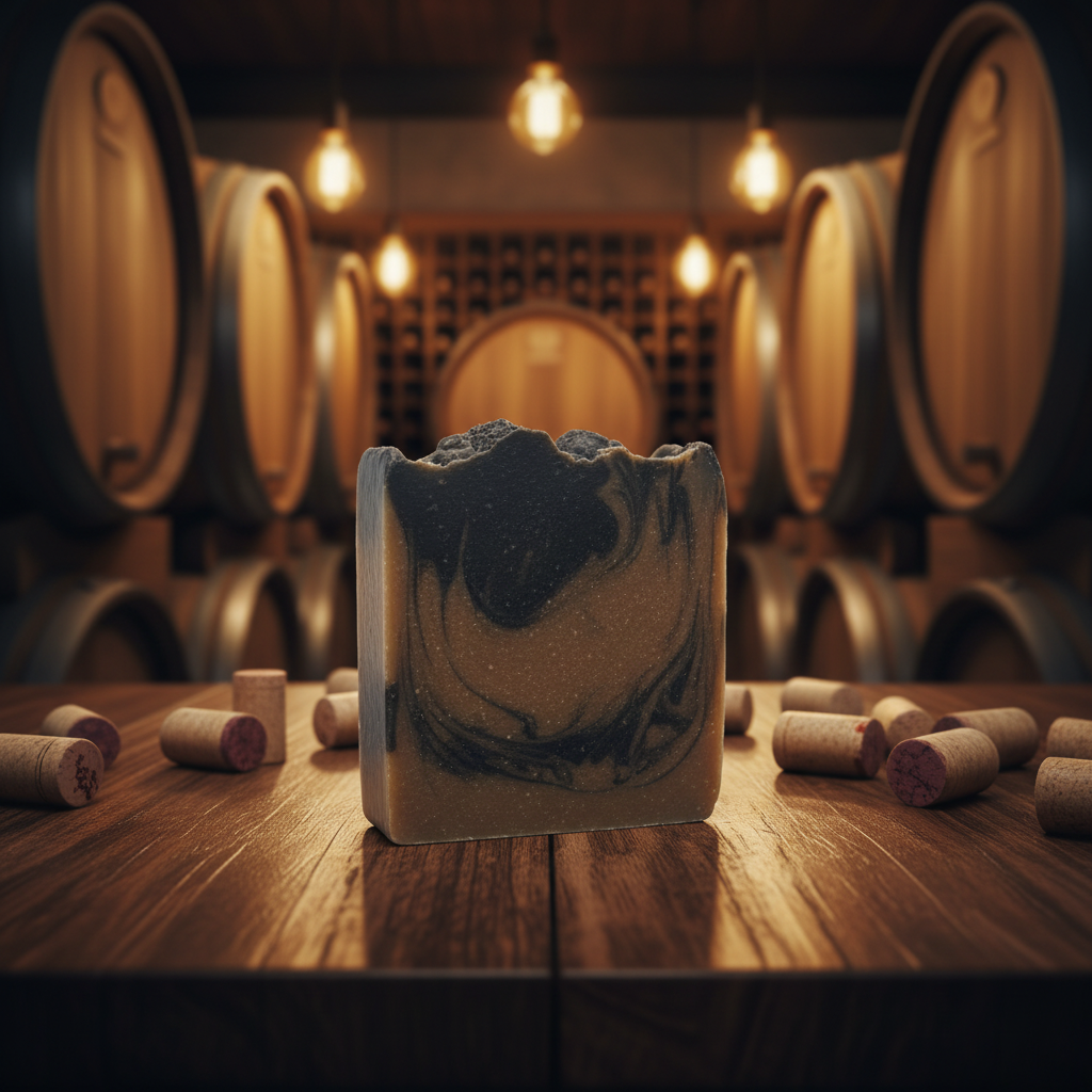 Ashes & Wine | Jabón Artesanal con Carbón Activado y Aroma Merlot