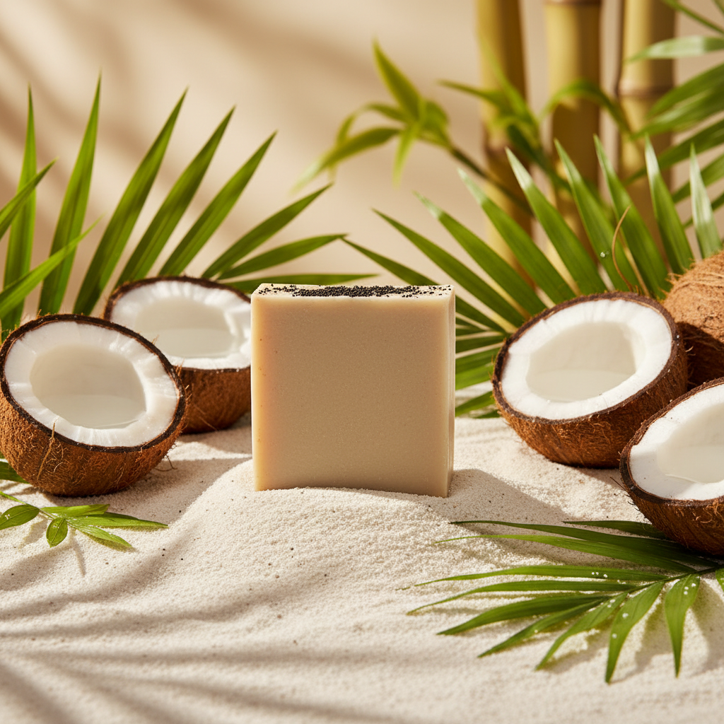 Coco Tropical | Jabón Artesanal con Aroma de Coco