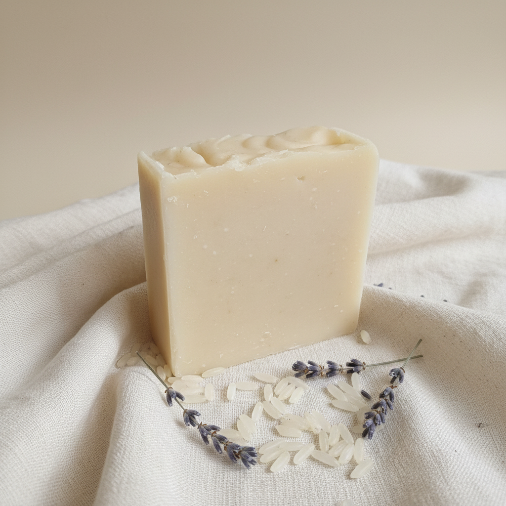 Leche de Arroz & Lavanda | Jabón Artesanal de Arroz